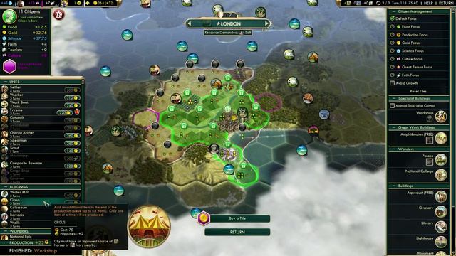 Settling Nottingham - Let's Play Civilization V: Brave New World - England - Part 3 смотреть онлайн