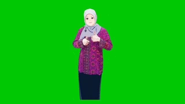 Green Screen Karakter Bicara Baju Batik Pink смотреть онлайн