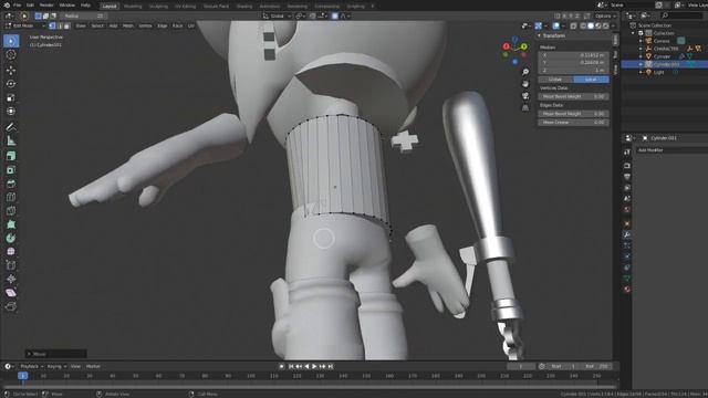 Учусь делать 3д модельки. Делаем скин на биби BrawlStars смотреть онлайн