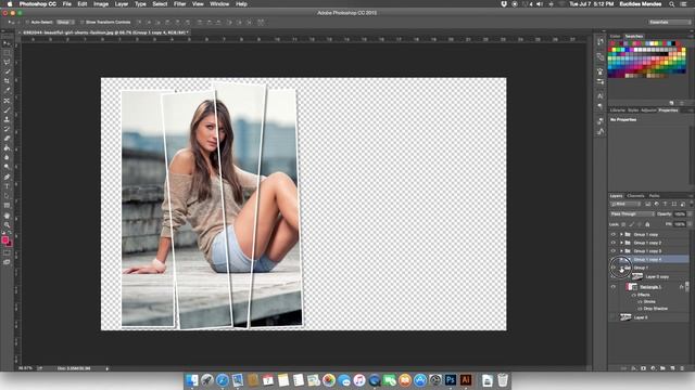 How to make a collage effect in adobe photoshop cc 2015 - Check Tutorials смотреть онлайн