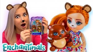 Кукла сестричка Мишка Бикси Энчантималс Enchantimals