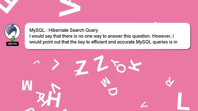 MySQL : Hibernate Search Query смотреть онлайн