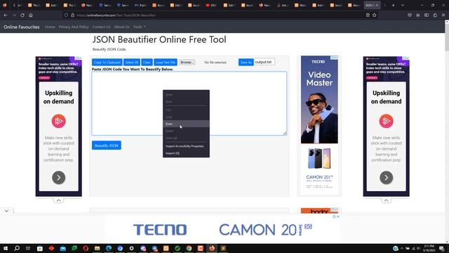 How To Beautify JSON Code Using Online Free Tool смотреть онлайн