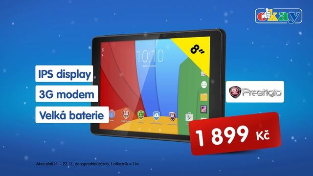 Tablet Prestigio + Sleva 10% na veškeré elektro смотреть онлайн