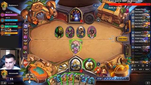 Hearthstone: 500% WINRATE With My Dragon Paladin! | Rise of Shadows | New Decks смотреть онлайн