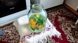 «Мохито» с апельсином, лимоном и мятой на зиму #мохито #рецепты