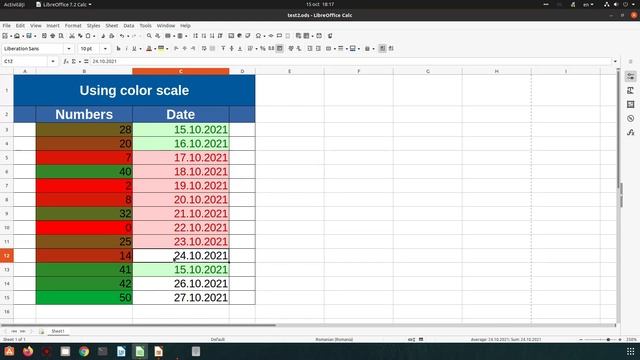How to use Conditional Formatting with Color Scale in LibreOffice Calc смотреть онлайн