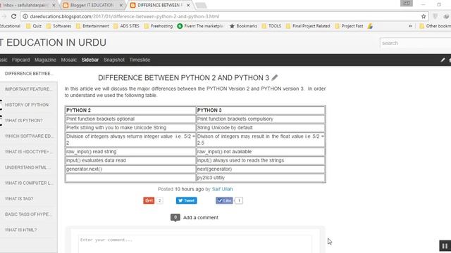 SESSION NO 3 DIFFERENCE BETWEEN PYTHON 2 AND PYTHON 3 смотреть онлайн