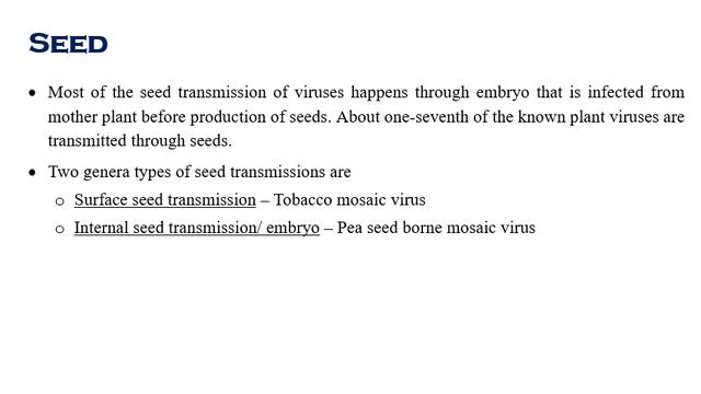 Transmission of Plant Viruses | Plant Pathology | B.Sc Agriculture смотреть онлайн