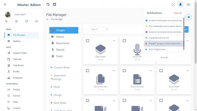 File Manager Bootstrap 4 Admin Template with LTR Light Theme смотреть онлайн