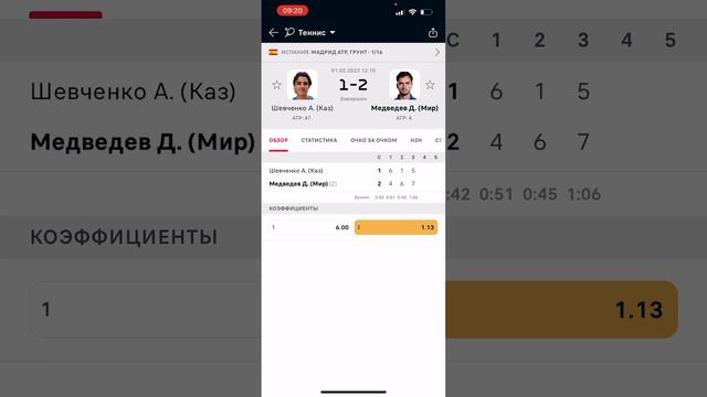 Медведев - Шевченко Прогноз на теннис 27 февраля 2024 смотреть онлайн