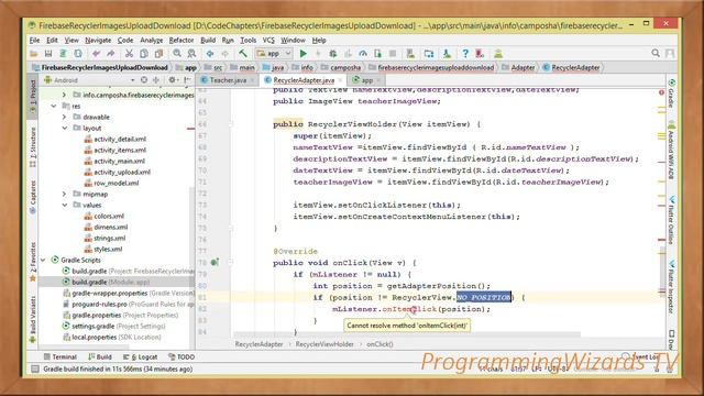 Android S10E9 : Firebase RecyclerView Images Text - Upload, CRUD смотреть онлайн