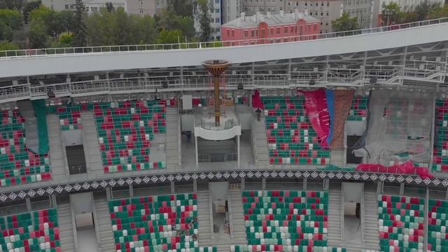 Последние приготовления перед открытием стадиона «Динамо». Эксклюзивная аэросъемка смотреть онлайн