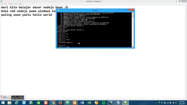 Belajar Dasar Nodejs print and Penjumlahan смотреть онлайн