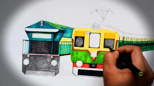 Howrah EMU and NJP Shatabdi (MGS DG4 )parallel run - Sketching смотреть онлайн