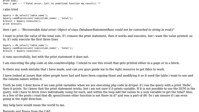Drupal: Fetch column sum from database and print the output using static/dynamic queries смотреть онлайн