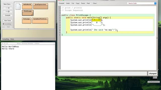 Java 1.2: Print Statements and Escape Sequences смотреть онлайн