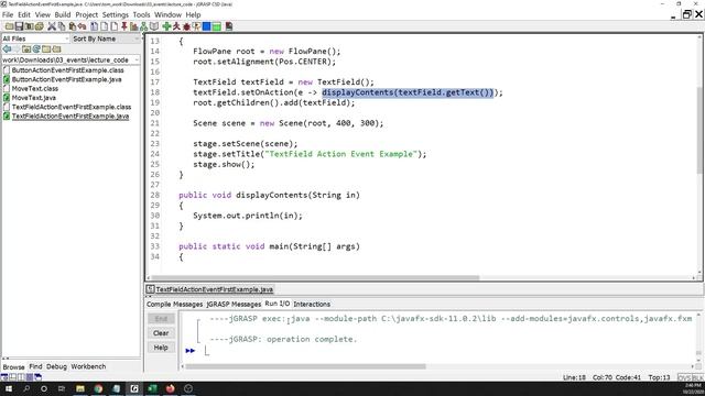 JavaFX TextField ActionEvent смотреть онлайн