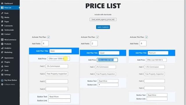Real Estate Agency WordPress Theme - Price List смотреть онлайн