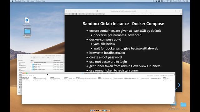 GitLab Docker Sandbox Instance + Runner смотреть онлайн