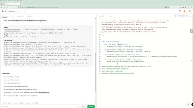 Random Problem Challenge III - Design Authentication Manager - LeetCode 1797 - Python смотреть онлайн