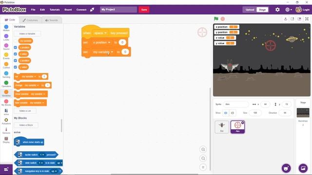 Shoot the Bat Learn How to Make a Shooting Game on PictoBlox Scratch Games смотреть онлайн