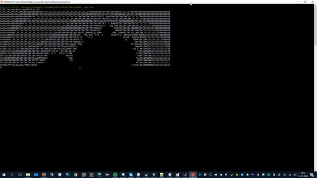 Mandelbrot in Brainfuck смотреть онлайн