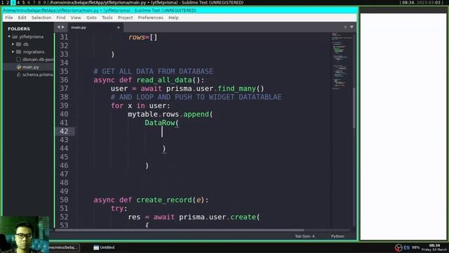 Flet Tutorial - Prisma ORM Crud SQlite смотреть онлайн