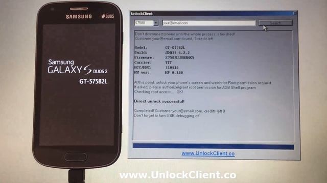 Instant Unlock Samsung GT S7580 S7582 S7270 S7392 S7390 SM G350 Core Trend Plus Ace 3 by USB cable смотреть онлайн
