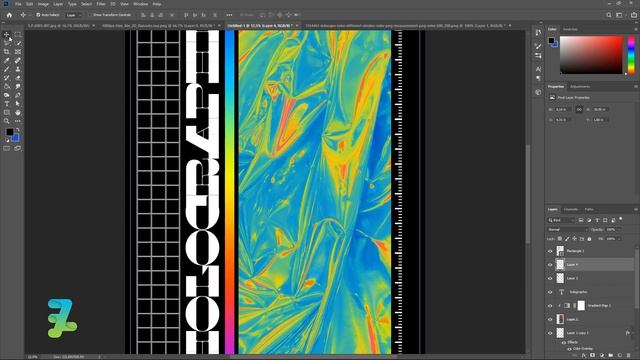 Create Holographic Gradient Effect Poster Design - Tutorial Photoshop CC 2020 смотреть онлайн