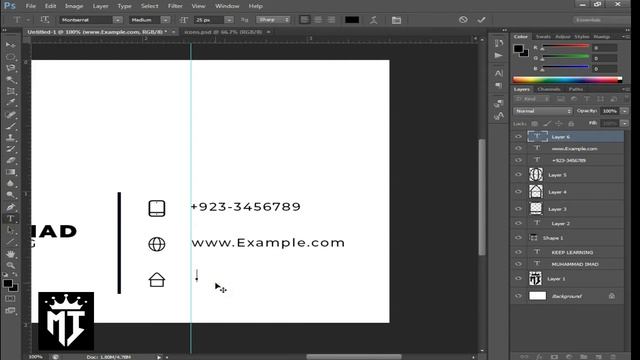 Elegant Minimal Business Card in Adobe Photoshop cs6 || Muhammad Imad смотреть онлайн