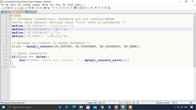 Login Form with Database | Learn Perfect | PHP | Mysql | Xampp | Download Code from our Telegram Ch смотреть онлайн