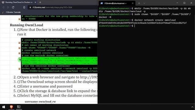 Running OwnCloud in Docker on Linux смотреть онлайн