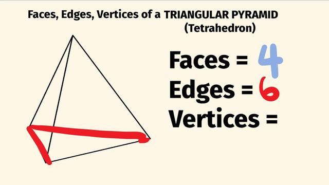 How Many Faces, Edges And Vertices Does A Triangular Pyramid Have? смотреть онлайн