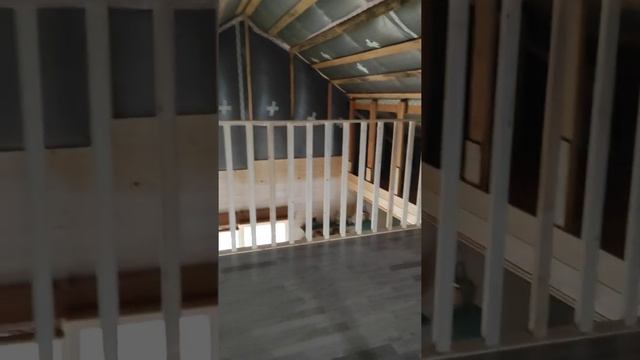 Готово большое ограждение на чердаке и установлен пилон смотреть онлайн