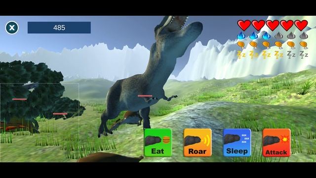 Dinosaur Sim Dino Game With 20 Dinosaur Types - How does T REX Roar, Sleep, Eat And Attack Enemy ? смотреть онлайн