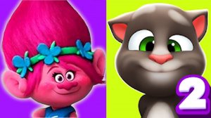 МОЙ ГОВОРЯЩИЙ ТОМ 2 и ТРОЛЛИ друзья Анджела Ухаживаем за питомцем #Том_2 #Том