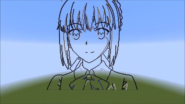 Minecraft Anime Builds - SABER Pixel Art Timelapse [FATE Series] смотреть онлайн