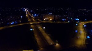 Ночной Барнаул с высоты