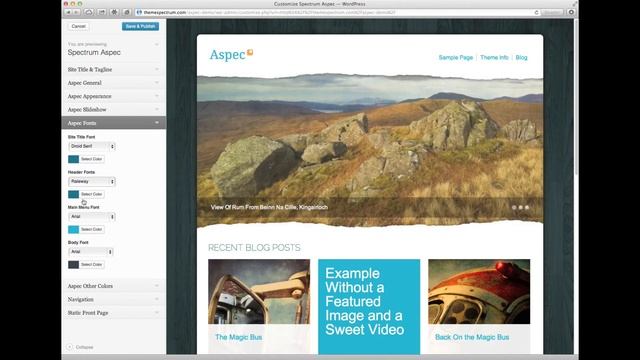 Aspec - WordPress Customizer Demo смотреть онлайн