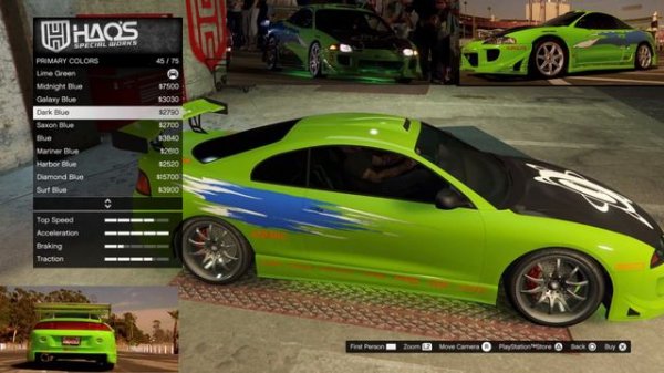 Maibatsu Penumbra FF (1995 Mitsubishi Eclipse) The Fast and the Furious Customization GTA Online PS