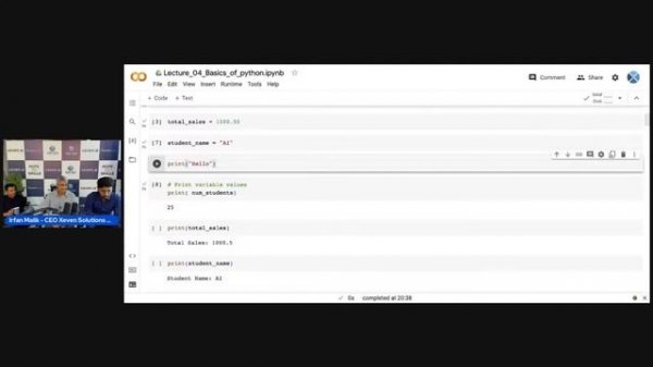 AI Free Basic Course | Lecture 5 - Basics of Python | Live Session