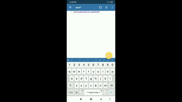 how to write and execute python code in your mobile| how to install pydroid in your mobile|#LeadTec смотреть онлайн