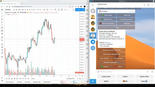 Crypto Trading Bot Kleopatra Tutorial - How to Trade with TradingView using Webhooks смотреть онлайн