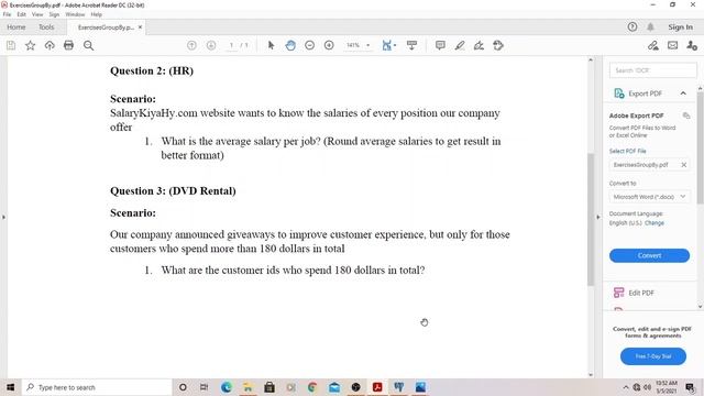 Exercise Solutions (SQL GROUP BY Clause) -- Urdu / Hindi смотреть онлайн