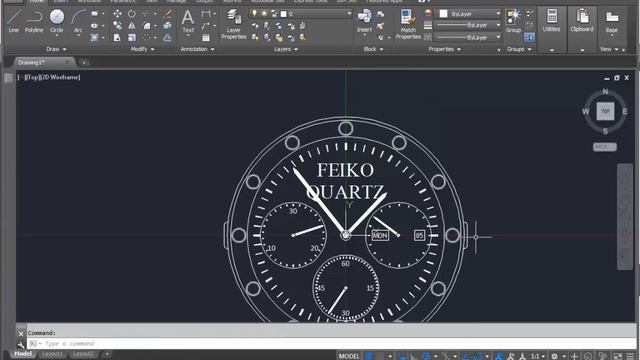 Drawing a Better Watch in AutoCAD 2015 Pt 6 смотреть онлайн