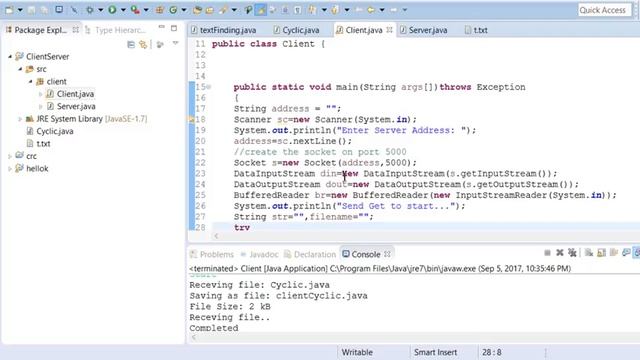 Tcp Ip Client server VTU 2017 lab program part 2 смотреть онлайн