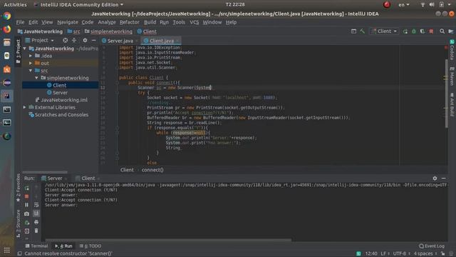 [Java - Networking] Example 1: Simple TCP Socket смотреть онлайн