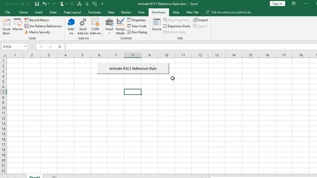 Activate R1C1 Reference Style Automatically смотреть онлайн