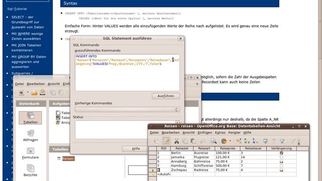 SQL Insert in OpenOffice Base смотреть онлайн